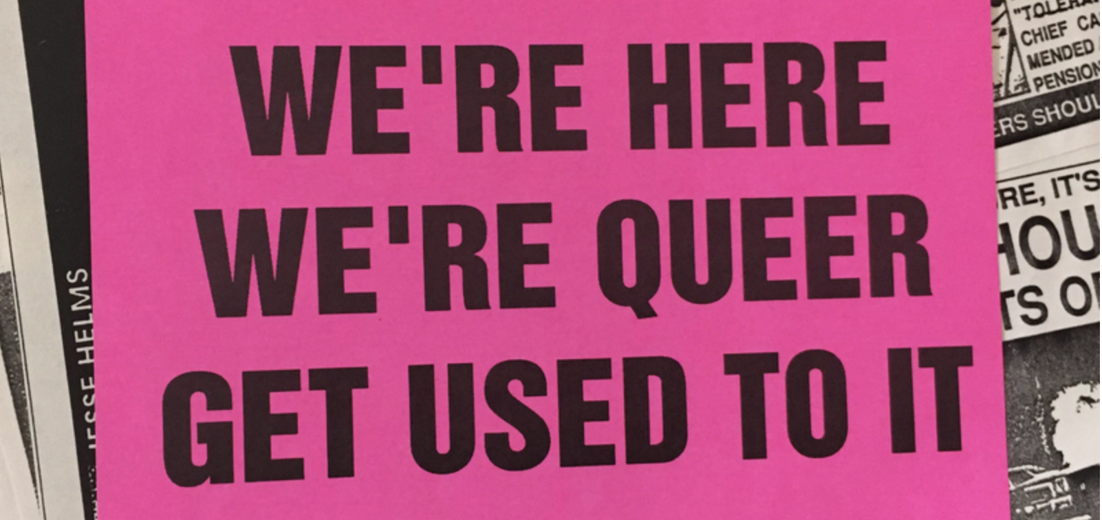 We're here.  We're queer.  Get used to it.